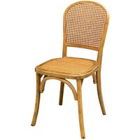 Biscottini - Thonet-Stuhl aus massivem Eschenholz und Rattansitz mit Natural Finish L42xPR50xH89 cm von BISCOTTINI