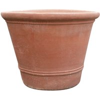 Vase für draußen Retro-Vase aus Terrakotta Made in Italy Dekorativer Topf Pflanzschale Großer Topf Blumentopf Handgefertigt von BISCOTTINI