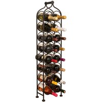 Biscottini - Flaschenständer 105 Flaschenregal Metall Weinregal Dekoratives Stehender Weinflaschenhalter für Küche, Keller, Bar 16 Flaschen von BISCOTTINI