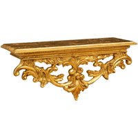 Wandregal Aus Holz Mit Antikem Blattgoldfinish L46xpr17xh22 Cm Made In Italy von BISCOTTINI