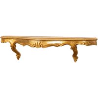 Wandregal aus Holz mit antikiertem Blattgold Finish L47XPR13XH14 cm. Made in Italy von BISCOTTINI