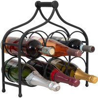 Weinflaschenregal aus Eisen, Tisch-Flaschenregal 37x35 cm Theke Weinregal Küchenregal Weinkeller Weinregal Flaschenhalter von BISCOTTINI