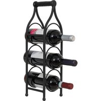 Weinflaschenregal aus Eisen, Tisch-Flaschenregal 46x13 cm Theke Weinregal Küchenregal Weinkeller Weinregal Flaschenhalter von BISCOTTINI