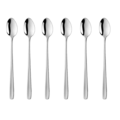 BISDARUN Silberne Latte-Löffel, 18/10 Edelstahl, Set mit 6 Stück, Eisteelöffel für Kaffee, Espresso, Dessertlöffel, 20 cm BISDARUN Silberne Latte-Löffel, 18/10 Edelstahl, Set mit 6 Stück, Eisteelöffel für Kaffee, Espresso, Dessertlöffel, 20 cm von BISDARUN