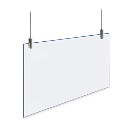 BISKAMI Spuckschutz zum aufhängen - Spuckschutzwand - Spuckschutzscheibe (80x60cm) von BISKAMI