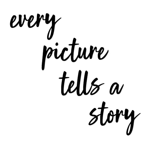 BISKAMI Wandzitat | Every picture tells a story | Wohnzimmerdeko | Wanddekoration (Schwarz) von BISKAMI
