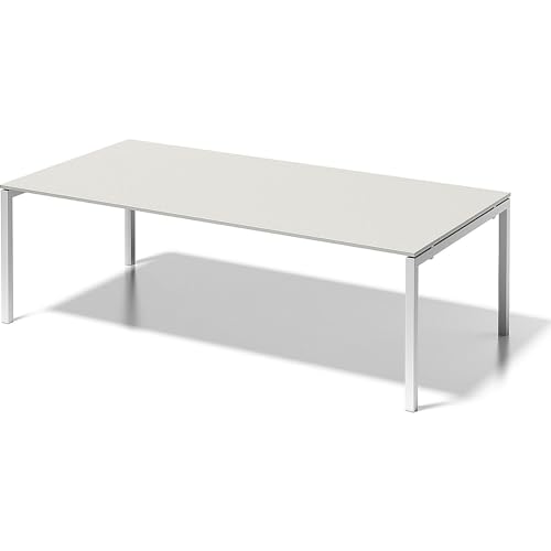BISLEY Cito Chefarbeitsplatz/Konferenztisch, 740 mm höhenfixes U-Gestell, Metall, Gw396 Dekor Grauweiß, Gestell Verkehrsweiß, 120 x 240 x 85 cm BISLEY Cito Chefarbeitsplatz/Konferenztisch, 740 mm höhenfixes U-Gestell, Metall, Gw396 Dekor Grauweiß, Gestell Verkehrsweiß, 120 x 240 x 85 cm von BISLEY