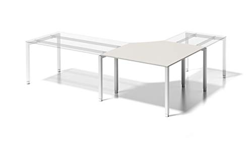 BISLEY Cito Verkettungsplatte, 650-850 mm höheneinstellbares U-Gestell, 5-Eck, Anschlußbreite 800 mm beidseitig, Metall, Gw396 Dekor Grauweiß, Gestell Verkehrsweiß, 80 x 122 x 17 cm BISLEY Cito Verkettungsplatte, 650-850 mm höheneinstellbares U-Gestell, 5-Eck, Anschlußbreite 800 mm beidseitig, Metall, Gw396 Dekor Grauweiß, Gestell Verkehrsweiß, 80 x 122 x 17 cm von BISLEY
