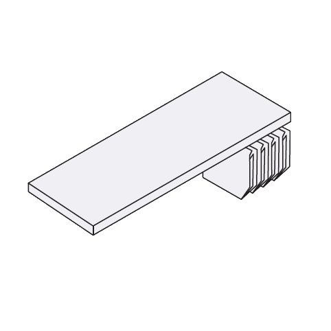 BISLEY Fachboden mit Lateralhängevorrichtung für Flügeltürenschrank Universal, B 914 mm, Metall, 345 Lichtgrau, 35.3 x 90.9 x 2.3 cm von BISLEY