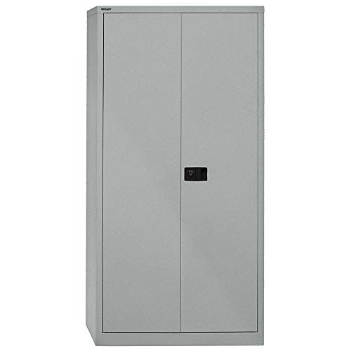 BISLEY Flügeltürenschrank Universal, Garderobeneinsatz, Metall, 355 Silber, 40 x 91.4 x 195 cm von BISLEY