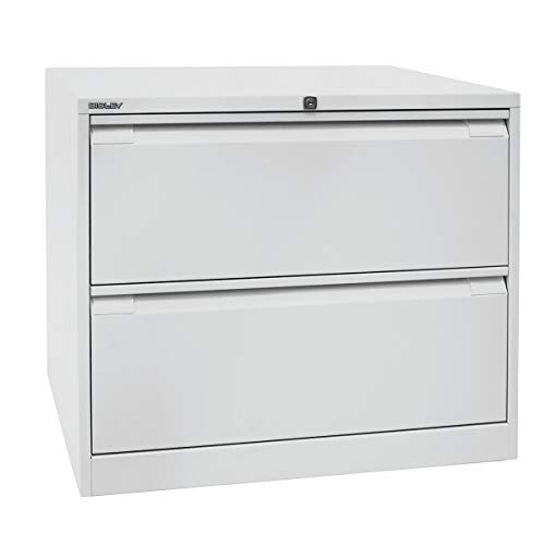 BISLEY Hängeregistraturschrank, 2-bahnig - 2 Schübe, DIN A4 - lichtgrau | DF2 14 von BISLEY