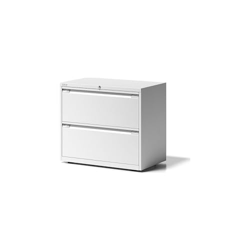 BISLEY Hängeregistraturschrank Essentials, 2 Hängeregistratur H 304 mm, Metall, 696 Verkehrsweiß, 47 x 80 x 70 cm von BISLEY
