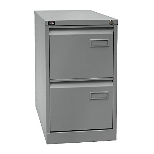 BISLEY Light Hängeregistraturschrank, einbahnig, DIN A4, 2 HR-Schubladen, Metall, 355 Silber, 62.2 x 41.3 x 71.1 cm von BISLEY