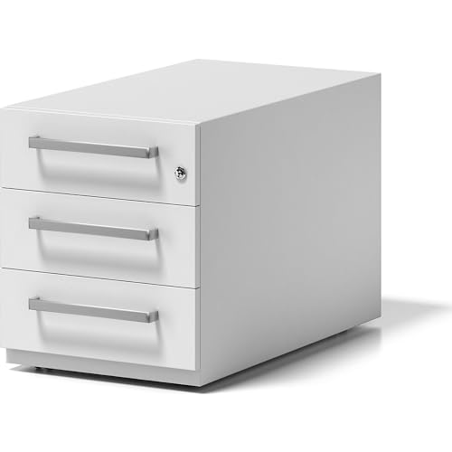 BISLEY Rollcontainer Note mit Griff, 3 Universalschubladen, Metall, 696 Verkehrsweiß, 77.5 x 42 x 49.5 cm BISLEY Rollcontainer Note mit Griff, 3 Universalschubladen, Metall, 696 Verkehrsweiß, 77.5 x 42 x 49.5 cm von BISLEY