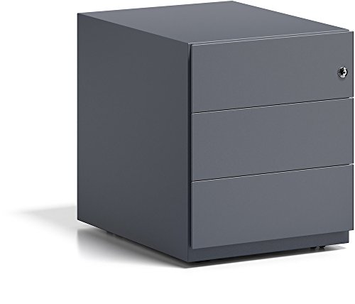 BISLEY Rollcontainer Note mit Griffleiste, 3 Universalschubladen, Metall, 634 Anthrazitgrau, 56.5 x 42 x 49.5 cm BISLEY Rollcontainer Note mit Griffleiste, 3 Universalschubladen, Metall, 634 Anthrazitgrau, 56.5 x 42 x 49.5 cm von BISLEY