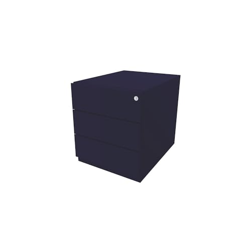 Bisley Rollcontainer Note mit Griffleiste, 3 Universalschubladen, Metall, 639 Oxfordblau, 56.5 x 42 x 49.5 cm von BISLEY