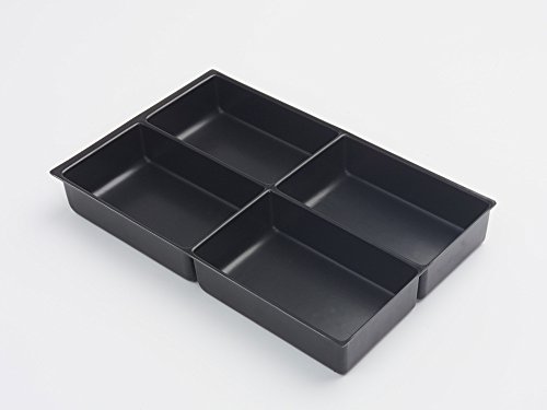 Bisley MultiDrawer Schubladeneinsatz, 4 Fächer für A4 Schubladen Metall, 800 Kunststoff, 36.5 x 23.7 x 5 cm von BISLEY