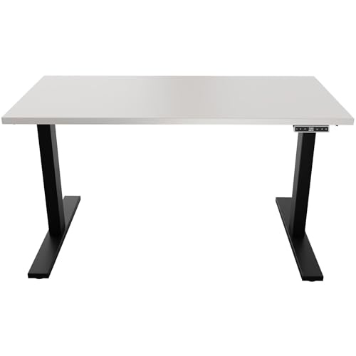 Höhenverstellbarer Schreibtisch E-WonderTech, EWT251206007, Platte 007 lichtgrau Gestell 333 schwarz,H 630-1280 x B 1200 x T 600 Höhenverstellbarer Schreibtisch E-WonderTech, EWT251206007, Platte 007 lichtgrau Gestell 333 schwarz,H 630-1280 x B 1200 x T 600 von BISLEY