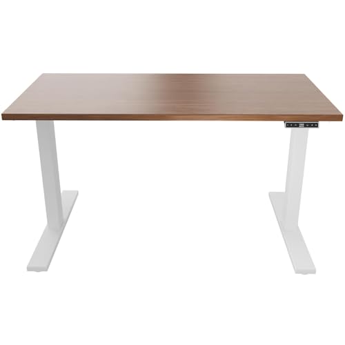 Höhenverstellbarer Schreibtisch E-WonderTech, EWT2514068333008, Platte 008 Lincoln wallnuss, Gestell 396 weiß, H 630-1280 x B 1400 x T 800 Höhenverstellbarer Schreibtisch E-WonderTech, EWT2514068333008, Platte 008 Lincoln wallnuss, Gestell 396 weiß, H 630-1280 x B 1400 x T 800 von BISLEY