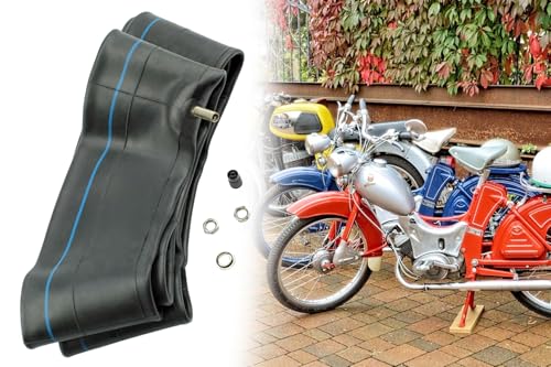 Schlauch 2.25 x 19 Zoll, altes Maß 23 x 2.25 für Simson SR2, SR2E, Moped Mofa Motorrad, gerades Ventil, TR4 Autoventil von BISOMO