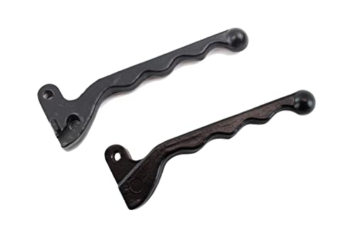 BISOMO Handhebel für Kupplung links + Bremshebel schwarz, Alu, geriffelt neue Form Simson S50, S51, S53, SR, Enduro von BISOMO