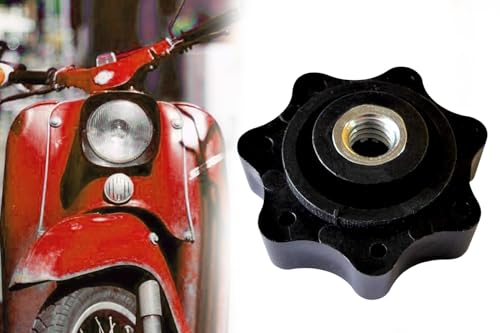 Sterngriffmutter Rändelmutter M6 für Simson KR51 SR4-2 SR4-3 SR4-4 SR50 SR80, Schraube Motorabdeckung Haube, schwarz von BISOMO