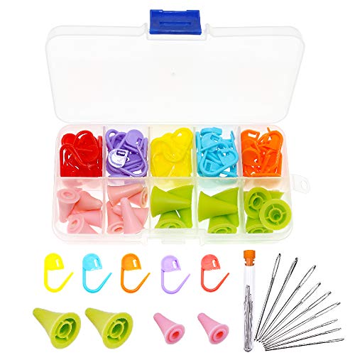 BITEYI 50 Stück Strick Häkeln Locking Stitch Maschenmarkierern Nadel und 20 Stück 2 größen Stricknadeln Spitzenschoner 9 Stück 3 größen Groß Auge Stumpfe Nadel BITEYI 50 Stück Strick Häkeln Locking Stitch Maschenmarkierern Nadel und 20 Stück 2 größen Stricknadeln Spitzenschoner 9 Stück 3 größen Groß Auge Stumpfe Nadel von BITEYI