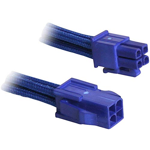 BitFenix Verlängerungskabel (4-Polig ATX12V), 45 cm blau/blau von BITFENIX