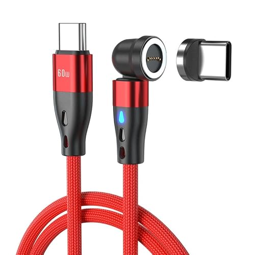 BITHAI 7Pin USB C Magnet Ladekabel 2M 360&180 PD60W Schnellladung USB C auf Typ C Magnetkabel für Typ C Laptop Tablet Smartphone von BITHAI