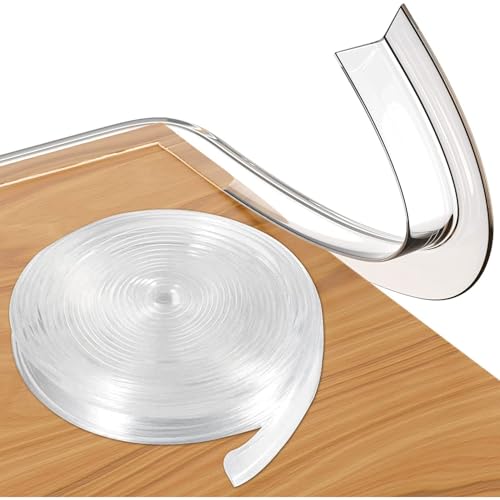 Kantenschutz Silikon Baby Kantenschutz Transparent Selbstklebend Eckenschutz und Kantenschutz Stoßschutz für Baby und Kinder für Tisch und Möbel Ecken (3m) von BITHAI