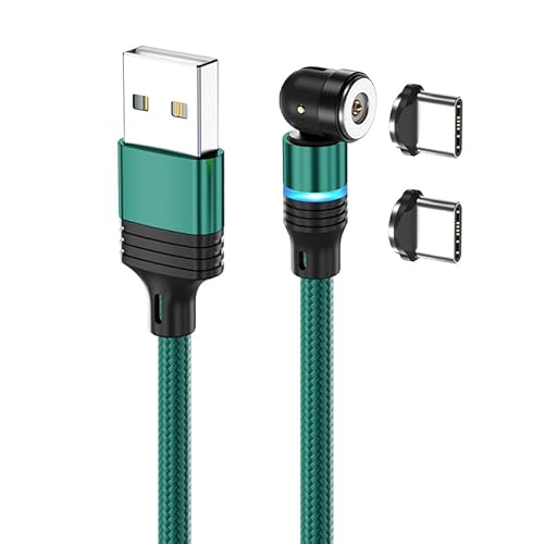 Magnetisches USB C Kabel Magnet Ladekabel Magnetisch Typ C Schnellladekabel mit Type C Adapter für Samsung S23 S22 Huawei Honor Xiaomi Redmi，2Stück Type C Adapter，1Stück Kabel (2m) von BITHAI