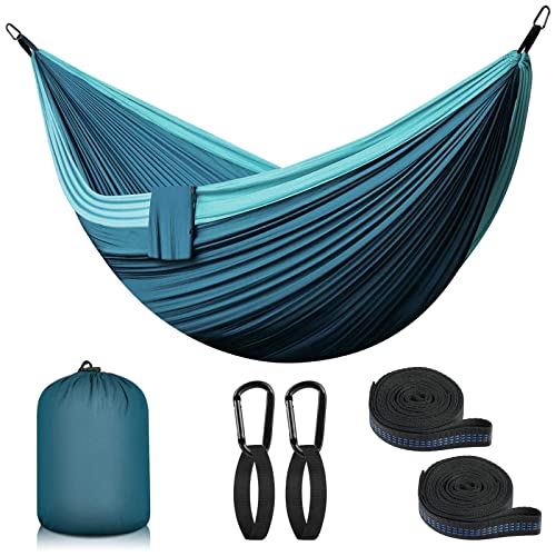 Hängematte Outdoor Camping Hängematten 2 Personen 300 x 200 cm Ultraleicht Tragbar Reise Hängematte bis 300 kg Tragfähigkeit Garten Strand Doppelhängematte Fallschirm Nylon Atmungsaktiv Hammock von BITIWEND