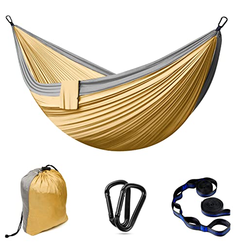 Hängematte Outdoor Camping Hängematten 2 Personen 300 x 200 cm Ultraleicht Tragbar Reise Hängematte bis 300 kg Tragfähigkeit Garten Strand Doppelhängematte Fallschirm Nylon Atmungsaktiv Hammock von BITIWEND