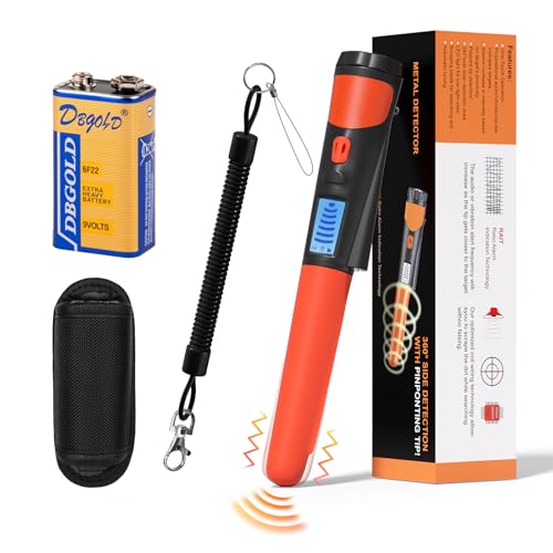 BITIWEND Metalldetektor Klein, Pinpointer mit Vibrations- und Tonfeedback, Inklusive 9V Batterie und Akkuanzeige, Ideal für Outdoor-Abenteuer, Schatzsuche am Strand, Gold und Silbersuche von BITIWEND