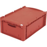 Bito Eurostapelbehälter XL mit Deckel und Verschluss XL 64221ASDV L600xB400xH238 mm, rot von BITO