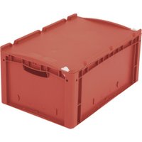 Bito Eurostapelbehälter XL mit Deckel und Verschluss XL 64271ASDV L600xB400xH288 mm, rot von BITO