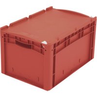 Bito Eurostapelbehälter XL mit Deckel und Verschluss XL 64321ASDV L600xB400xH338 mm, rot von BITO