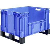 Bito Eurostapelbehälter XL Set / XL 86326D mit Etikett L800xB600xH420 mm, blau von BITO