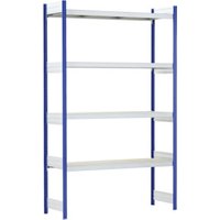 Bito Großfachregal-Set mit 3 Ebenen Spanplatte L1512xH2000xT824 mm, Anbaufeld enzianblau von BITO
