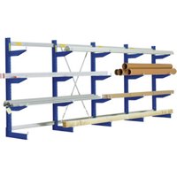 Bito Kragarmregal Set / NT400 IPE120 TypL H2480xL5366xT520 mm 6 Ständer, einseitig enzianblau Bito Kragarmregal Set / NT400 IPE120 TypL H2480xL5366xT520 mm 6 Ständer, einseitig enzianblau von BITO