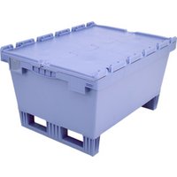 Bito Mehrwegbehälter mit Deckel/Bügel/Kufe / MBD86321R L800xB600xH323 mm, taubenblau von BITO