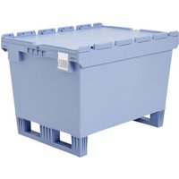 Bito Mehrwegbehälter mit Deckel/Bügel/Kufe / MBD86421R L800xB600xH423 mm, taubenblau von BITO