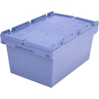 Bito Mehrwegbehälter mit Deckel/Bügel/Kufe / MBDU64271 L600xB400xH273 mm, taubenblau von BITO