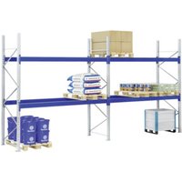 Bito Paletten-Komplettregal-Set P3 mit 5 Ebenen 800 kg, unmontiert enzianblau 1100 mm 6000 mm 2400 kg von BITO