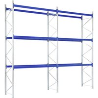 Bito Paletten-Komplettregal-Set P2 mit 3 Ebenen H5500xT1100xL28400 mm 800 kg, unmontiert enzianblau Bito Paletten-Komplettregal-Set P2 mit 3 Ebenen H5500xT1100xL28400 mm 800 kg, unmontiert enzianblau von BITO