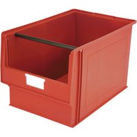 Bito Sichtlagerkasten PK Set inklusive Etikett / PK1 L500xB315xH300 mm, rot mit Tragestange von BITO