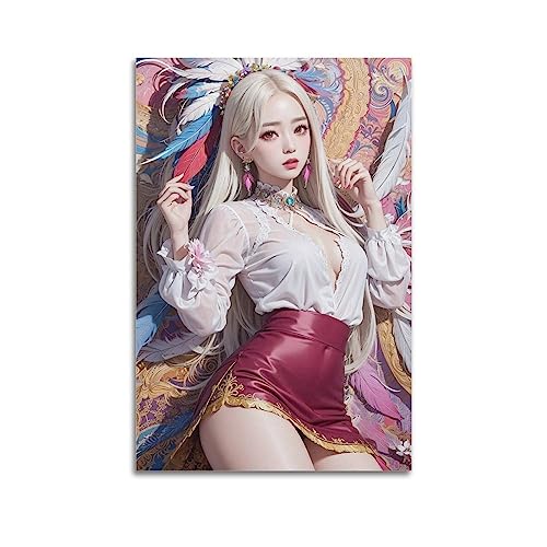 BITTU Hot Girl Poster Sexy Asiatisch Vintage Stil Kleidung Dekorative Malerei Leinwand Wand und Kunst Bild Familie Schlafzimmer Dekor 40 x 60 cm von BITTU