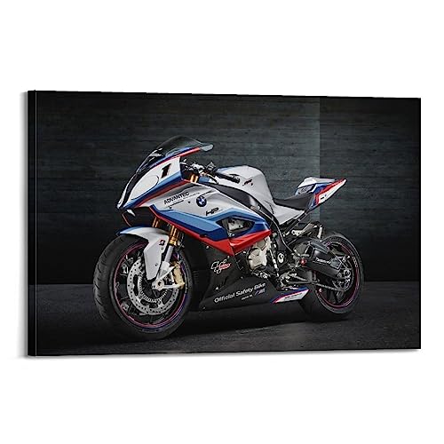 BITTU Motorrad-Poster für BMW S1000rr Sport Bike, dekoratives Gemälde, Leinwand und Kunstbild, 30 x 45 cm von BITTU