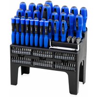 100 tlg Schraubendreher und Bit Set Kreuz Schlitz Torx Sechskant Vierkant Pozidriv ph T10-T30 H2-H6 uvm. mit magnetischen Spitzen - Schwarz - Bituxx von BITUXX