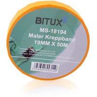 Bituxx - 12x 50M Profi Maler Kreppband Goldband Abdeckband Klebeband 19 mm von BITUXX